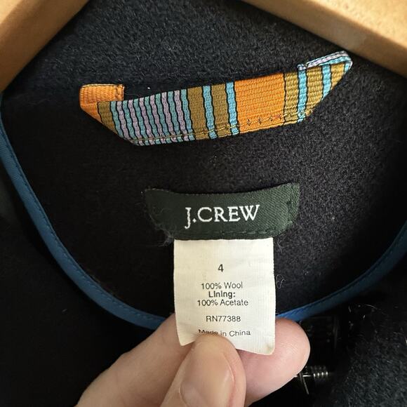 J Crew Women’s Wool Blazer Size 4 Short Navy Cinch‎ Waist - Picture 3 of 13